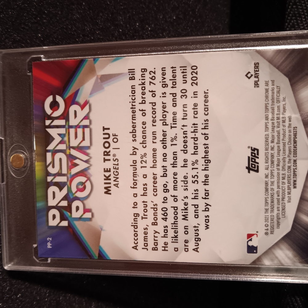 Topps Prismic Power Baseball Card - Picture 2 of 2